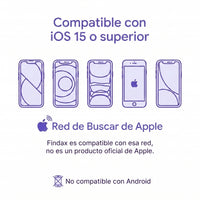 Compatible con iPhone a través de Find My de Apple